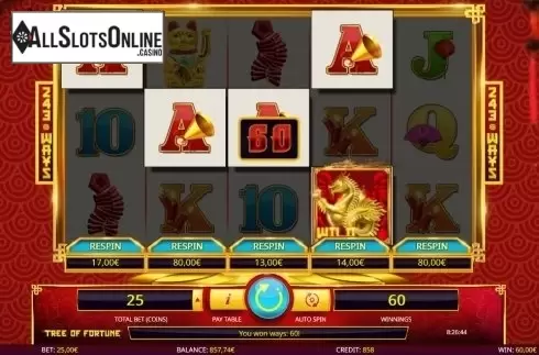 Wild Win screen. Tree of Fortune (iSoftBet) from iSoftBet