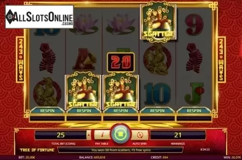 Scatters screen. Tree of Fortune (iSoftBet) from iSoftBet