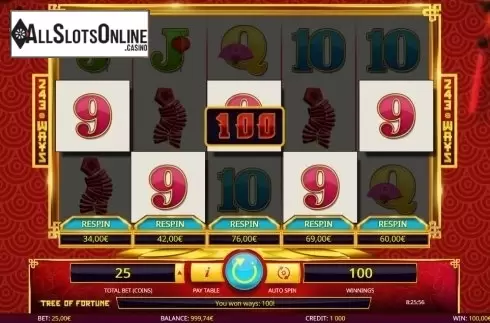Low Win screen. Tree of Fortune (iSoftBet) from iSoftBet