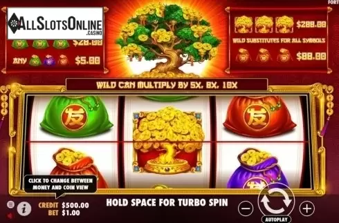 Reel Screen. Tree of Riches from Pragmatic Play