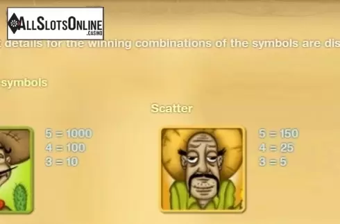 Paytable 1. Tres Hombres from OMI Gaming