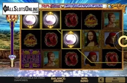 Win Screen 1. Triple Double DaVinci Diamonds from High 5 Games