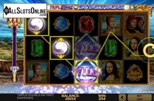 Win Screen 2. Triple Double DaVinci Diamonds from High 5 Games