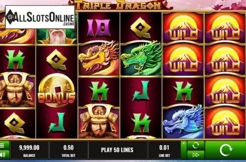 Reel screen. Triple Dragon (Platipus) from Platipus