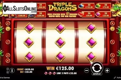 Win Screen. Triple Dragons (Pragmatic Play) from Pragmatic Play