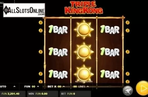 Reel screen. Triple King Kong from JDB168