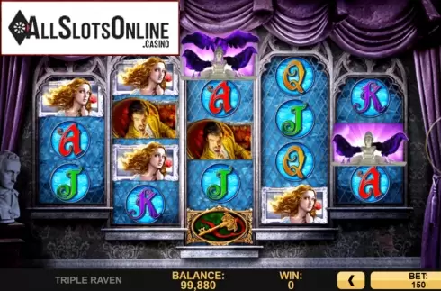 Reel screen. Triple Raven from High 5 Games
