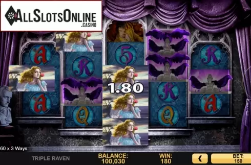 Win screen. Triple Raven from High 5 Games