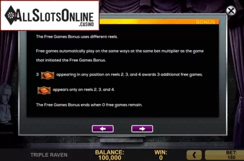 Rules 4. Triple Raven from High 5 Games