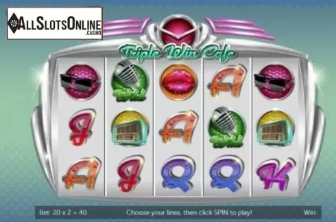 Game Workflow screen. Triple Win Cafe from Gamesys