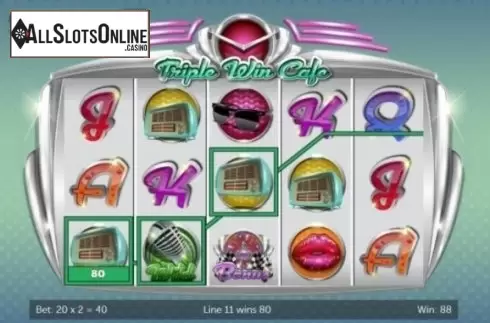 Win Screen 2. Triple Win Cafe from Gamesys