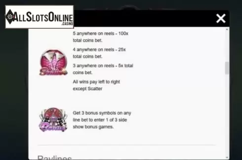 Paytable 3. Triple Win Cafe from Gamesys