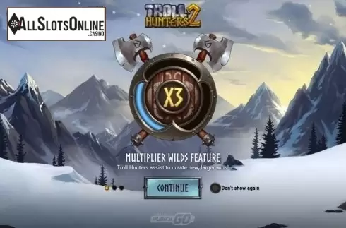 Start Screen. Troll Hunters 2 from Play'n Go