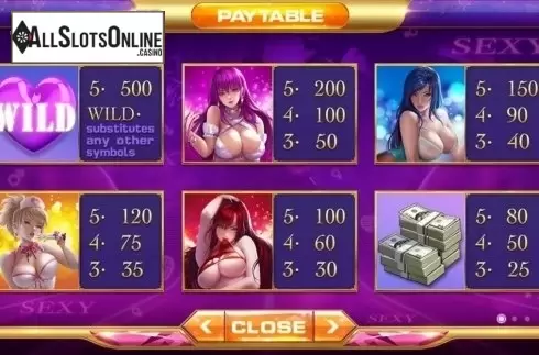 Paytable. Truffle Butter from Dream Tech