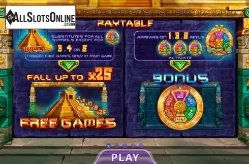 Features screen. Under The Fifth Sun from Felix Gaming
