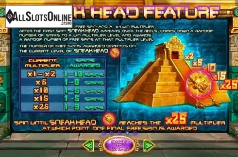 More Features screen. Under The Fifth Sun from Felix Gaming
