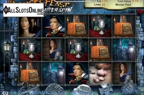 Screen4. Vampires Feast Super Spin from SkillOnNet