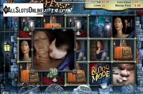 Screen9. Vampires Feast Super Spin from SkillOnNet