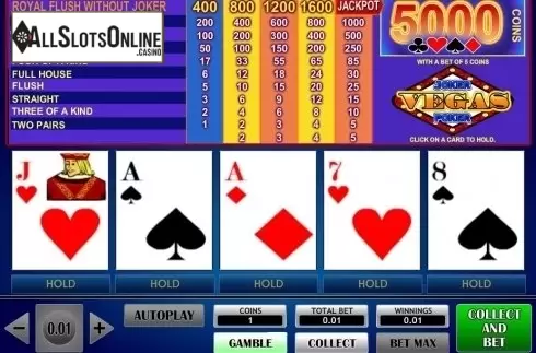 Game Screen. Vegas Joker Poker (iSoftBet) from iSoftBet