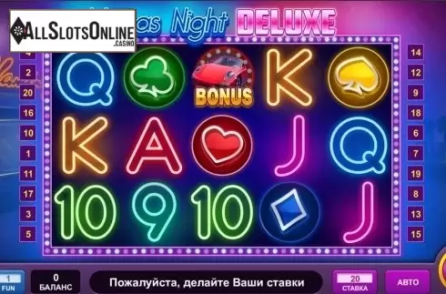 Reels screen. Vegas Night Deluxe from InBet Games