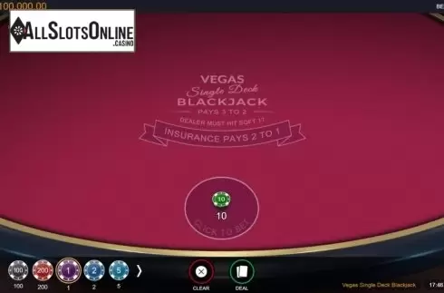 Game Screen 1. Vegas Single Deck Blackjack (Switch Studios) from Switch Studios
