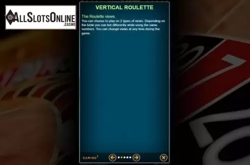 Rules 2. Vertical Roulette VIP from GAMING1