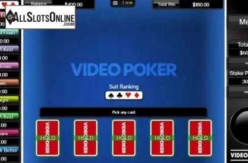 Game Screen. Video Poker (CORE Gaming) from CORE Gaming