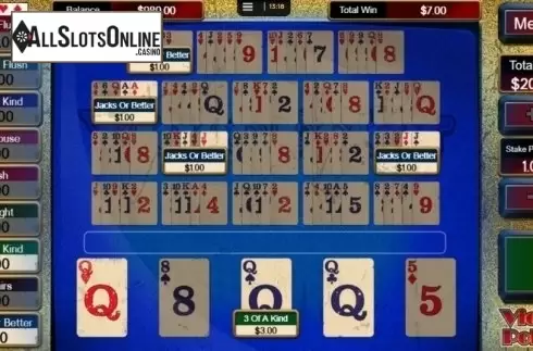 Game Screen. Video Poker (CORE Gaming) from CORE Gaming