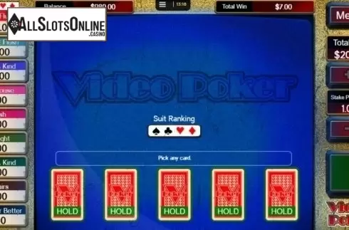 Game Screen. Video Poker (CORE Gaming) from CORE Gaming