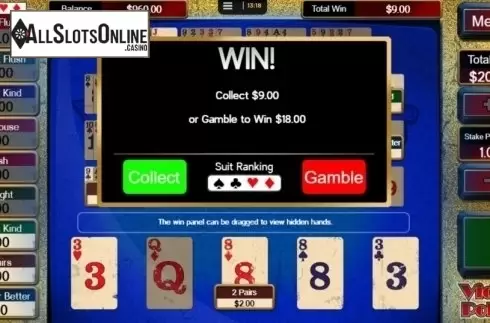 Game Screen. Video Poker (CORE Gaming) from CORE Gaming