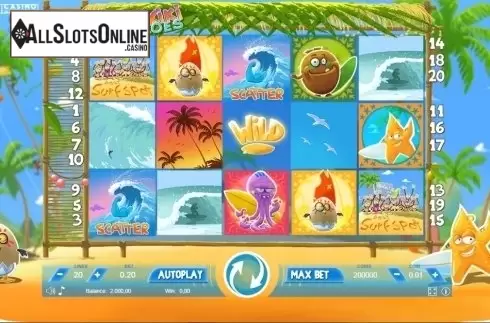 Reel screen. Waikiki heroes from We Are Casino