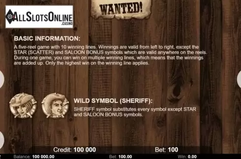 Features 1. Wanted (Kajot Games) from KAJOT