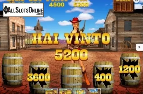 Bonus Game screen. West & Win from Magic Dreams