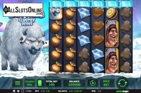 Reel Screen. White Buffalo Cluster Wins from StakeLogic