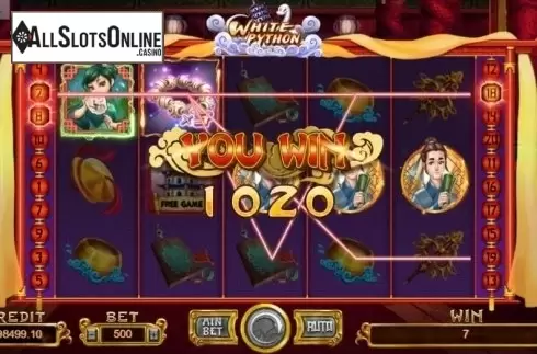 Win Screen 2. White Python from TIDY