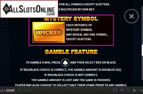 Paytable 3. Wicked Flamingo from Skywind Group