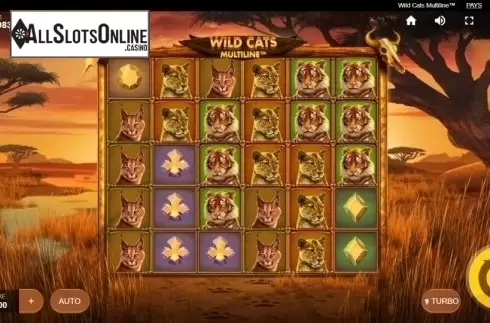 Reel Screen. Wild Cats Multiline from Red Tiger