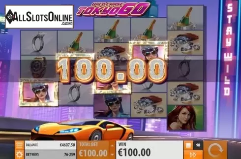 Win Screen 4. Wild Chase: Tokyo Go from Quickspin
