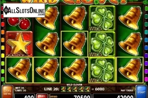 Screen 1. Wild Clover from Casino Technology