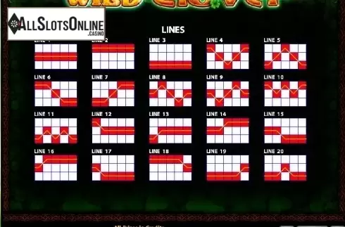 Paytable 2. Wild Clover from Casino Technology