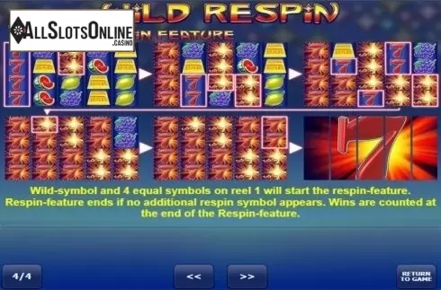 Screen5. Wild Respin from Amatic Industries