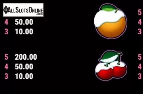Paytable 2. Wild Rubies Christmas Edition from Gamomat
