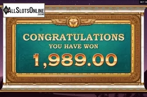 Free Spins Total Win Screen. Wild Scarabs from Microgaming