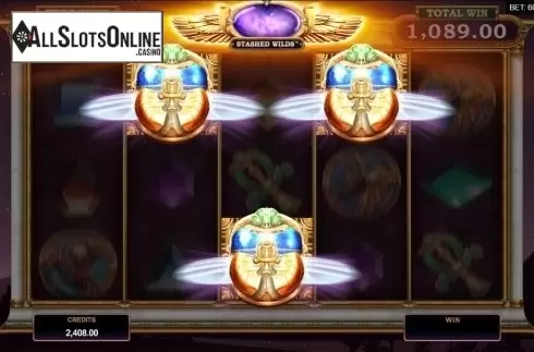 Free Spins Win Screen 2. Wild Scarabs from Microgaming