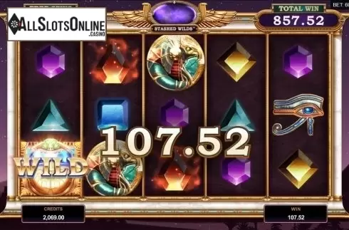 Free Spins Win Screen 3. Wild Scarabs from Microgaming