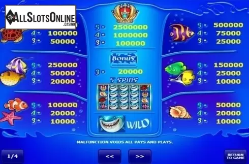 Screen2. Wild Shark from Amatic Industries
