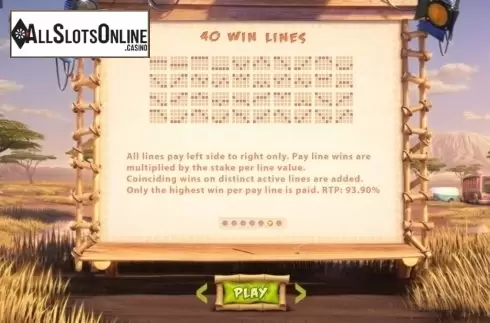 Paytable 6. Wild Stars (Cayetano) from Cayetano Gaming