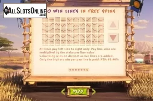 Paytable 7. Wild Stars (Cayetano) from Cayetano Gaming