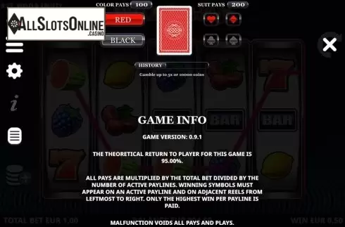 Info. Wild and Fruity from Leander Games