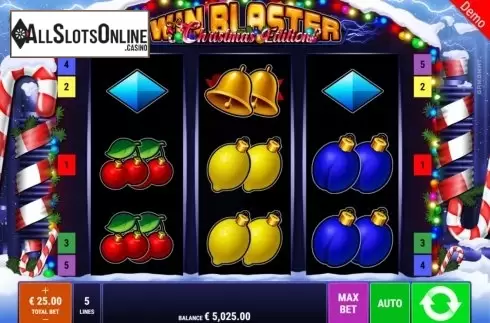 Reel Screen. Win Blaster Christmas Edition from Gamomat